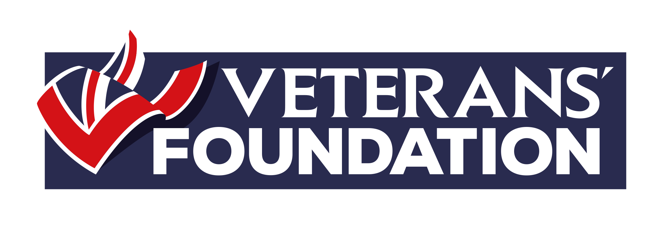 Navy Banner showing the Veterans' Foundation logo alongside the Union Jack flag