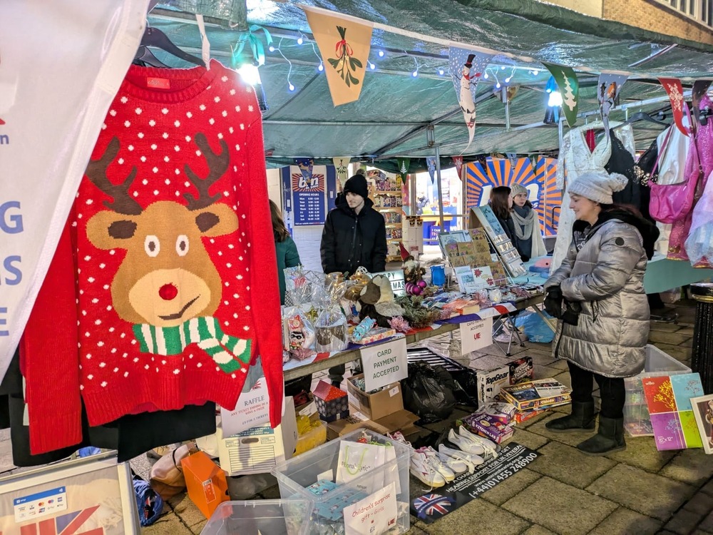 UKVHF Market Stall at Hinckley Christmas Lights Switch-On 2024